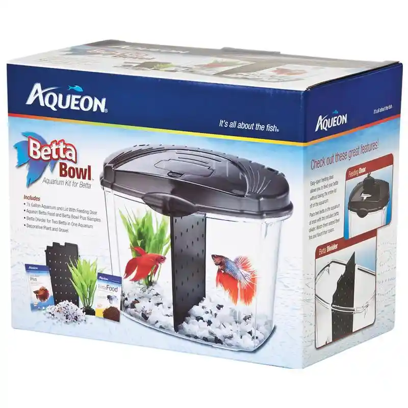 Aqe Kit Starter Betta Bowl Black