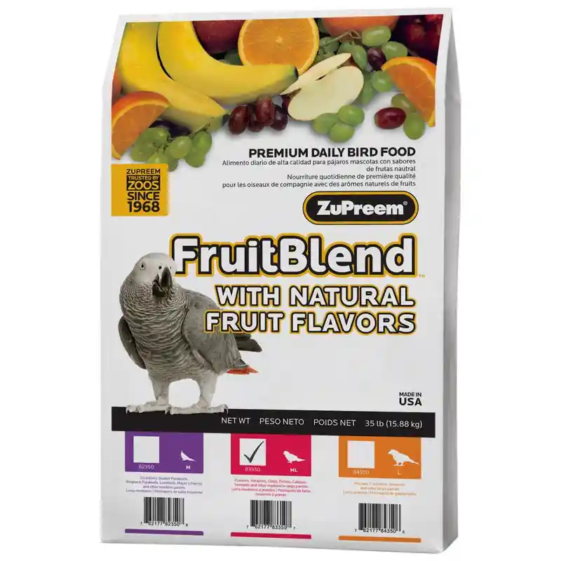 Zupreem Fruit Blend Parrot & Conure 35 Lb