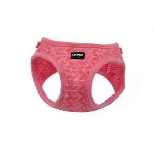 Canvas Dog Harness, Pink Tribal Chevron, 3/8" X 8"-10"