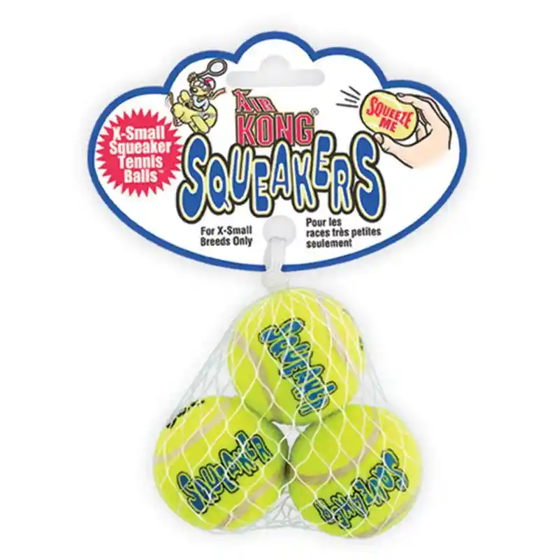 Kong Dog Air Squeaker Ball X-small 3 Pack