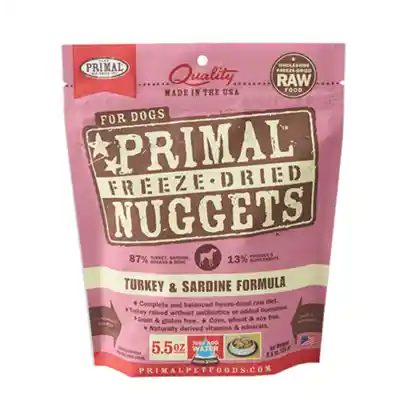 Freeze Dried Nuggets Grain Free Turkey & Sardine Formula Dog Food 5.5-oz
