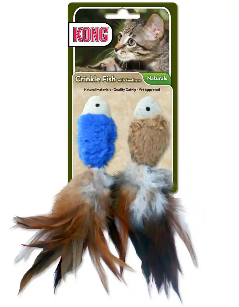 Kong-cat Nat Cat Toys Crnkl. Fish 2-ct