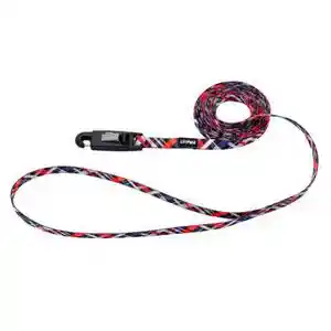 Patterned Dog Leash With E-z Snap, Red And Grey Plaid, 5/8" X 06'