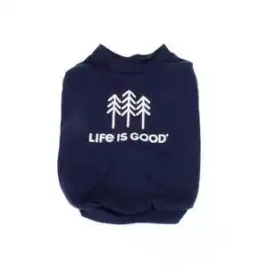 Dog T-shirt, Navy, Medium (22" Girth, 8-19 Lbs)