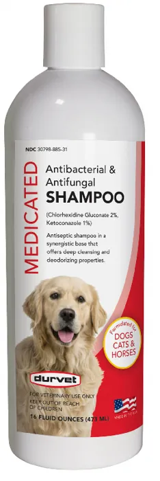 Antibacterial & Antifungal Shampoo 16oz 011-51504 Durvet 12/cs