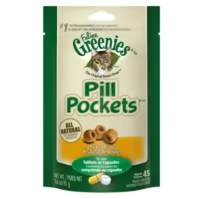 Pill Pocket Feline Chicken Flavor Cat Treats 1.6-oz