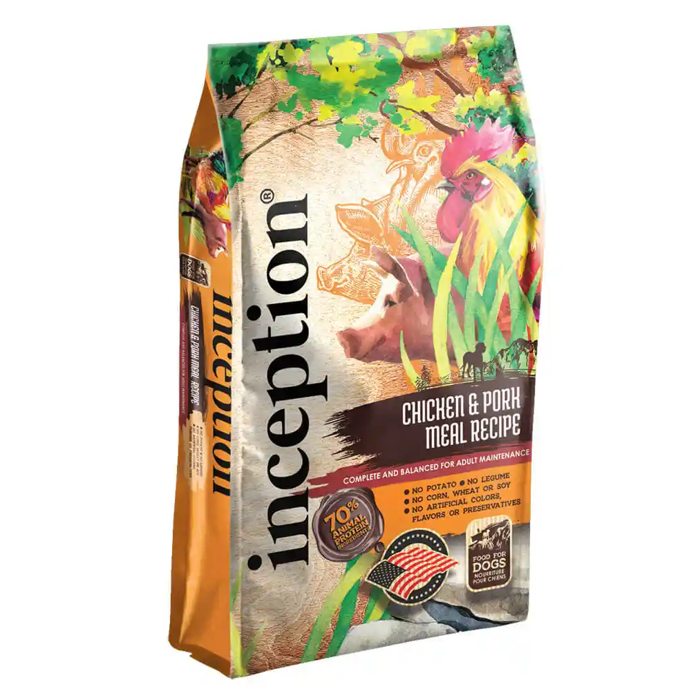 Inception Chicken & Pork Meal Recipe Whole Grain Dry Dog Food 4-lb