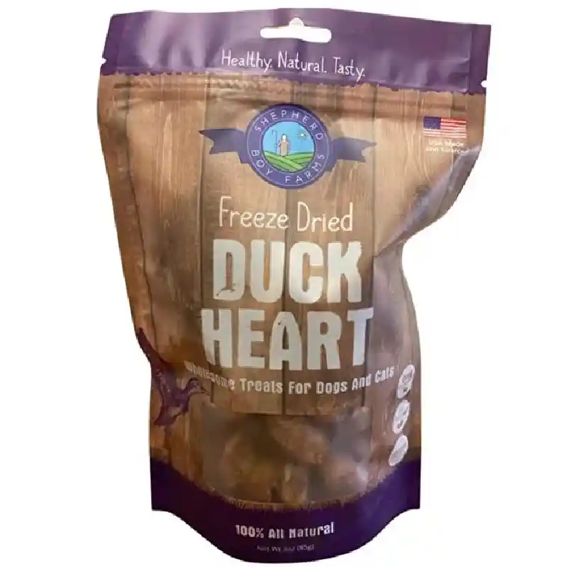 Shep Fd Duck Heart Treat 3oz