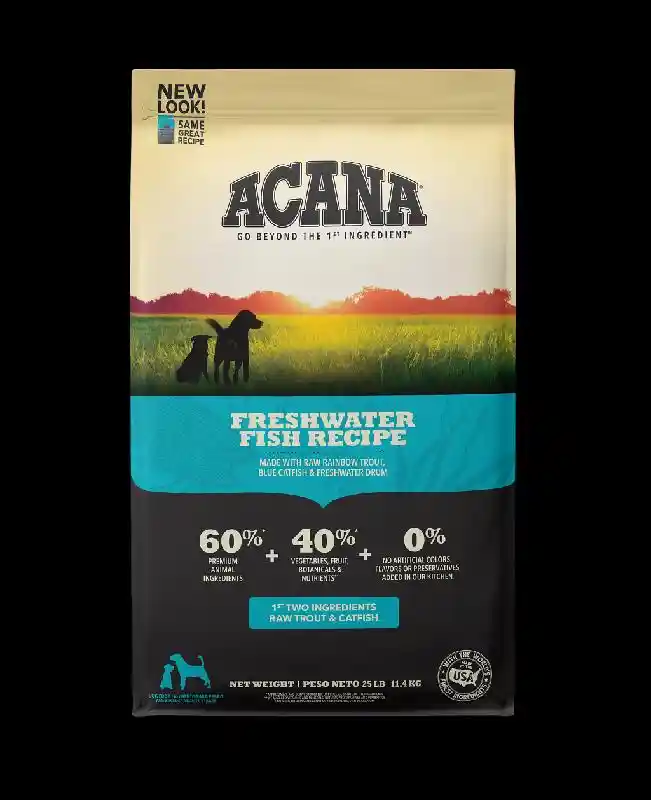 Acana Freshwater Fish Recipe Dry Dog Food 25 Lbs