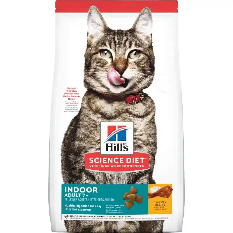 Science Diet Adult 7+ Indoor Chicken Recipe Dry Cat Food 7Lbs