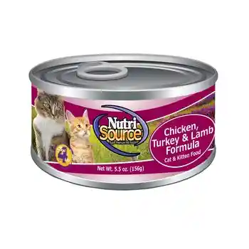 Nutrisource Chicken, Turkey & Lamb Cat Can 5.5 Oz
