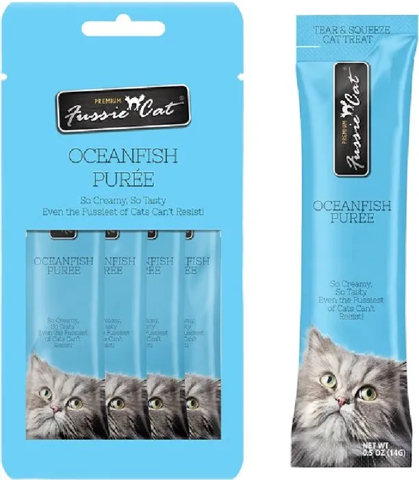 Fussie Cat Oceanfish Puree .5-oz 4-pk