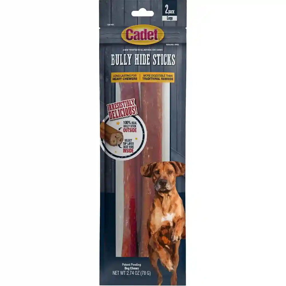 Cadet Bully Hide Sticks Large 2-pk