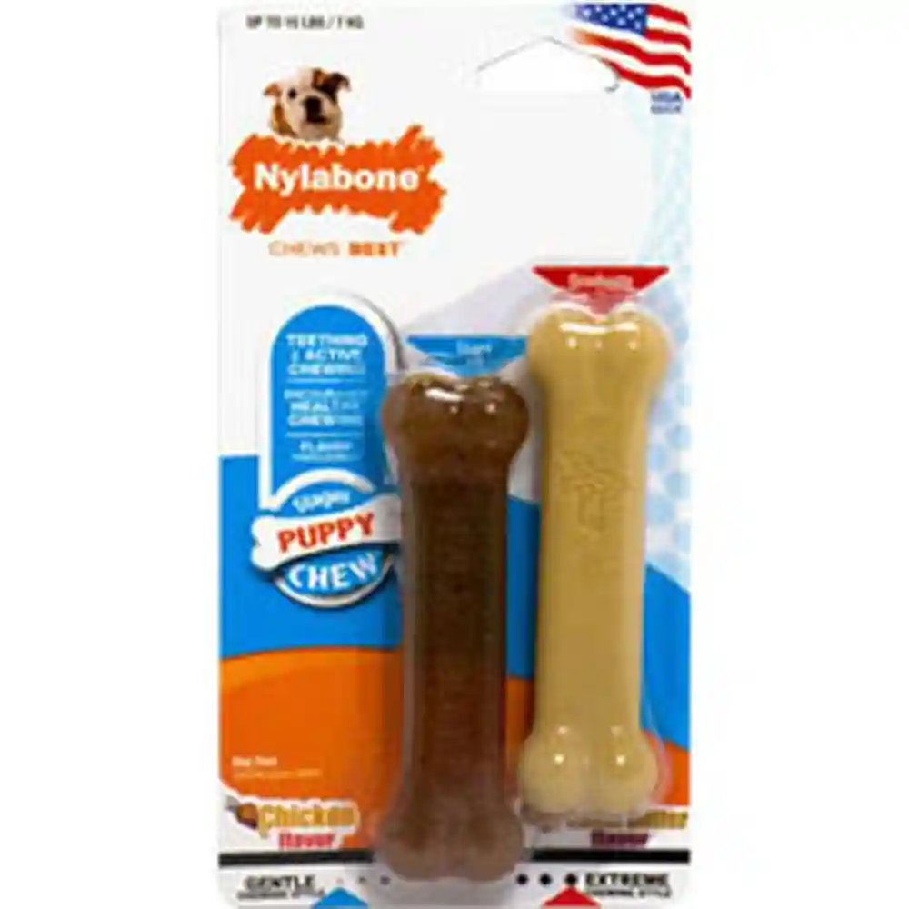 Puppy Chew Twin Pack Chickn/pnut Btr Petite