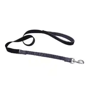 Bungee Dog Leash, Black And Grey, 1" X 04'