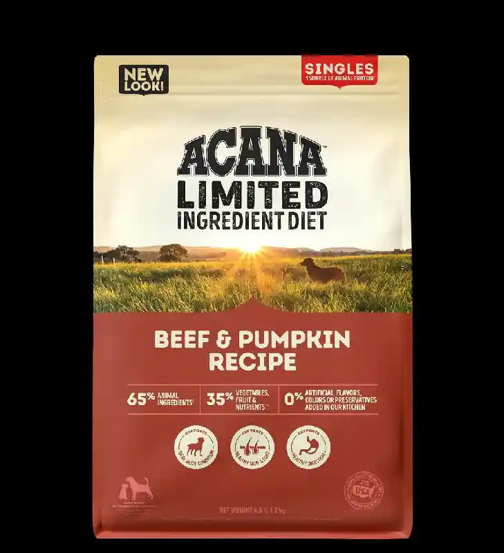 Acana Beef & Pumpkin Recipe Dry Dog Food 25 Lbs