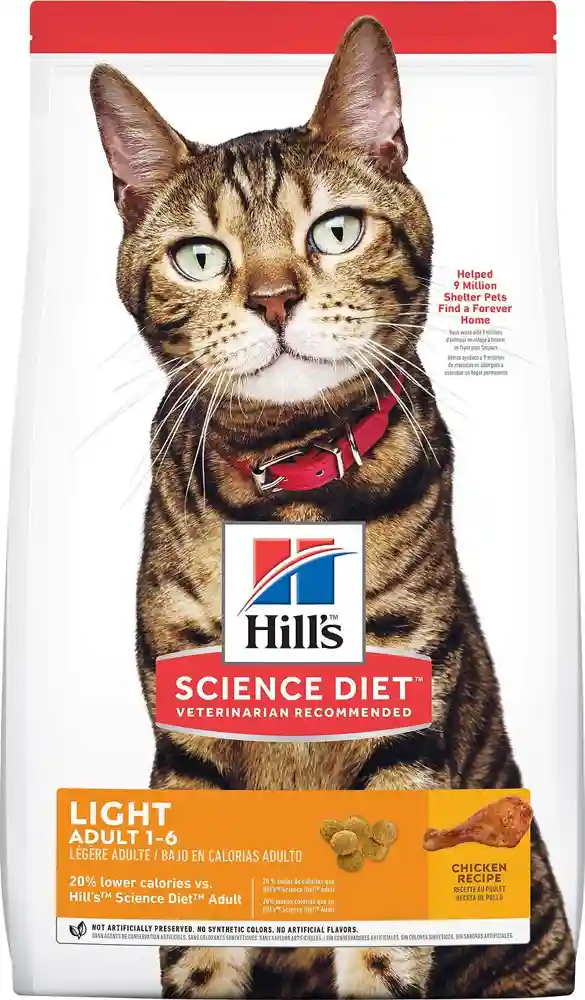 Science Diet Adult Light Chicken Recipe Dry Cat Food 7lbs