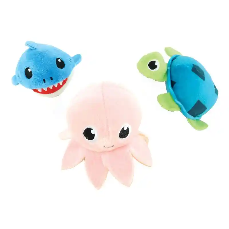 Li'l Pals 3 Pack Dog Toy Combo, Under the Sea, One Size
