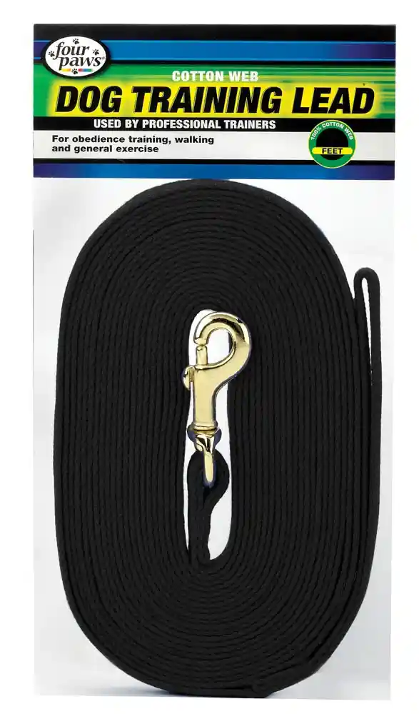 Cotton Web 5/8" Training Lead 20' Black