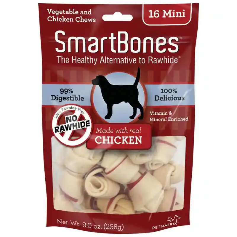Chicken Mini Chew Bones Dog Treats 16-pack