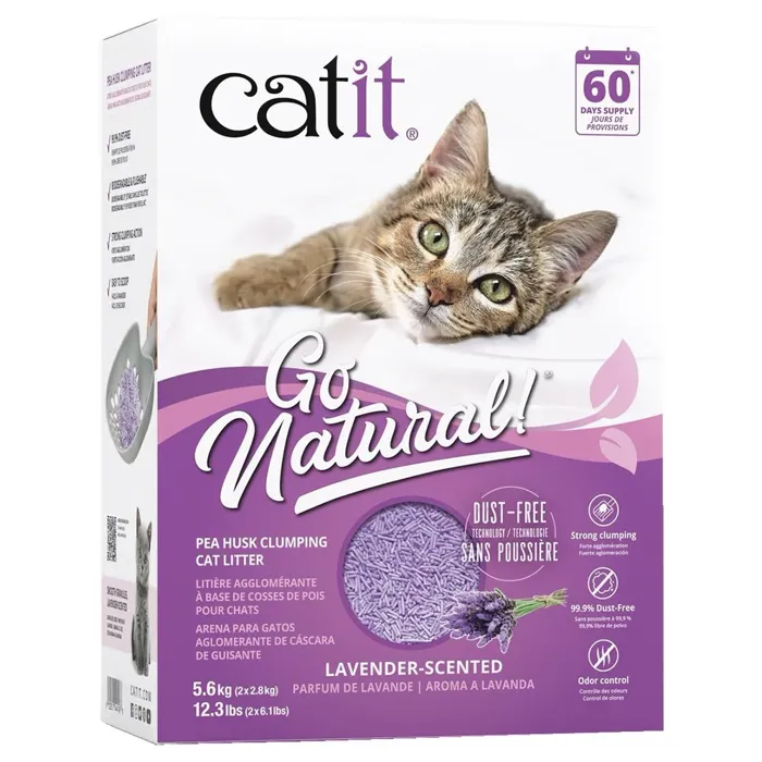 Catit Go Natural Pea Husk Litter Lavender 12.3-lb