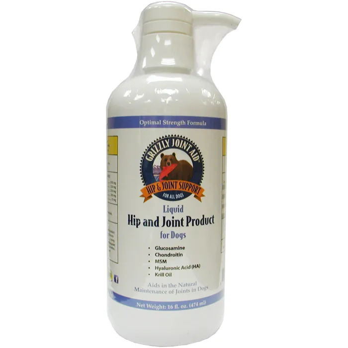 Grizzly Joint Aid Liquid Hip And Joint Product For Dogs And Cats - 16oz Bottles